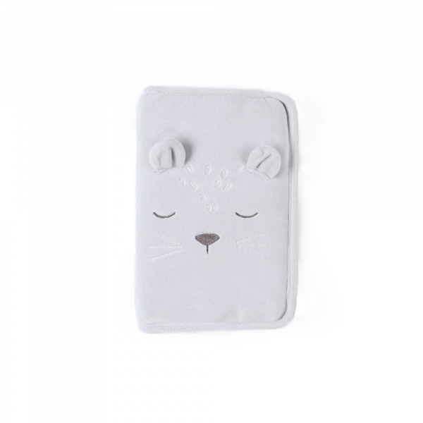 Protège carnet de santé kendi en veloudoux gris Noukies