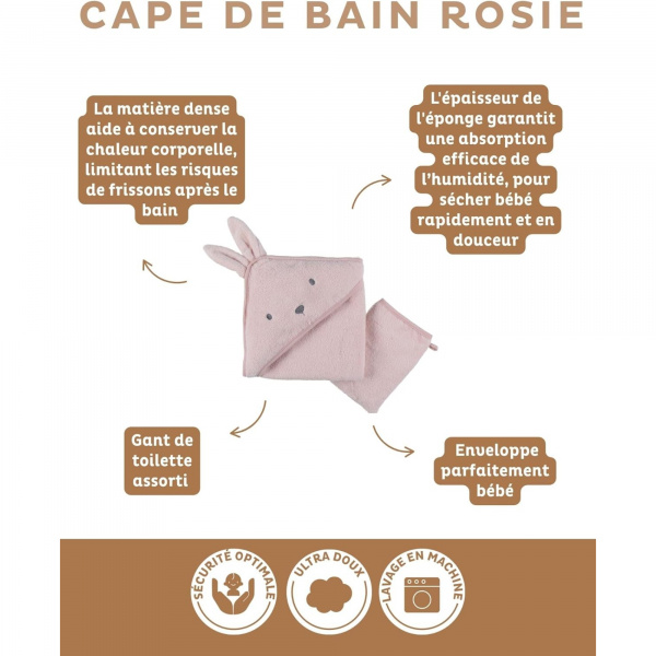 Cape de bain, éponge - rosie Noukies