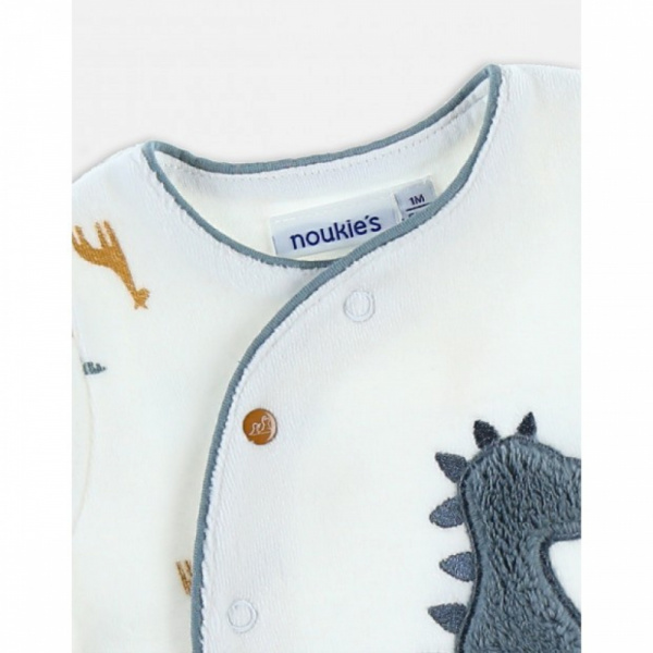 Pyjama bébé en velours dinosaure - 1 mois Noukies