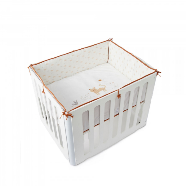 Tapis de parc avec bords en veloudoux 75 x 95cm babou&kendi écru Noukies