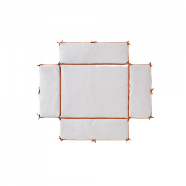 Tapis de parc avec bords en veloudoux 75 x 95cm babou&kendi écru Noukies