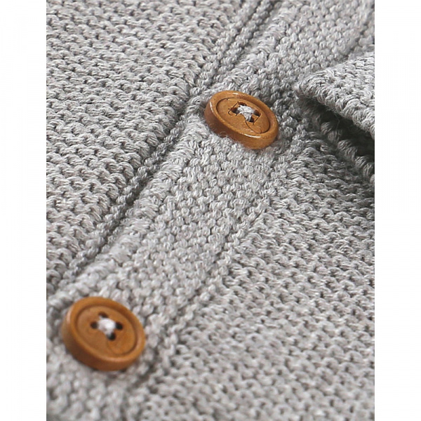 Gilet maille gris chiné 9 mois Noukies