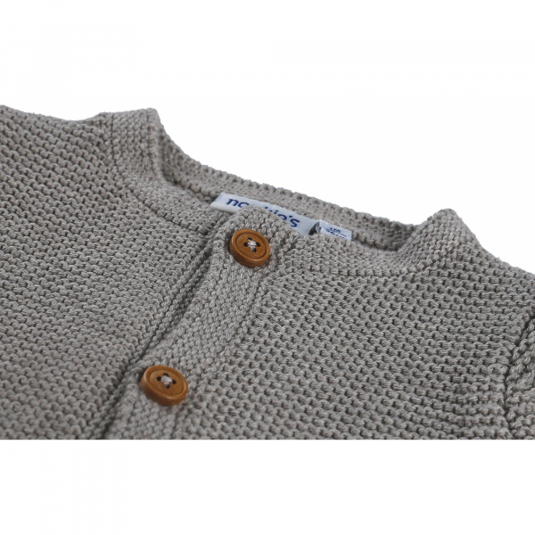Gilet maille gris chiné 9 mois Noukies