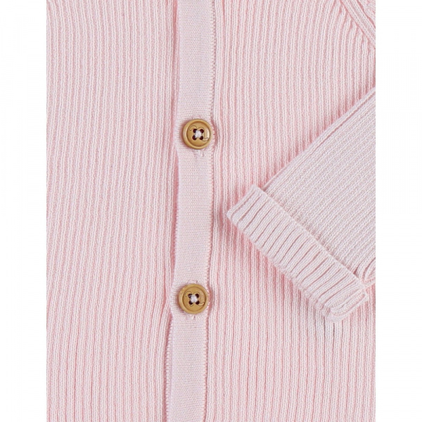 Gilet maille rose pâle 9 mois Noukies