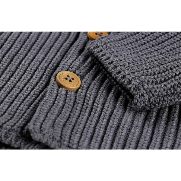 Gilet en maille gris foncé 9 mois Noukies
