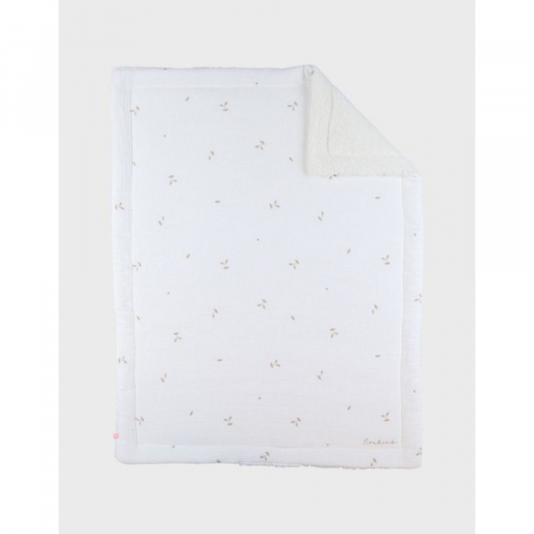 Couverture en tricot 75x100cm blanc Noukies