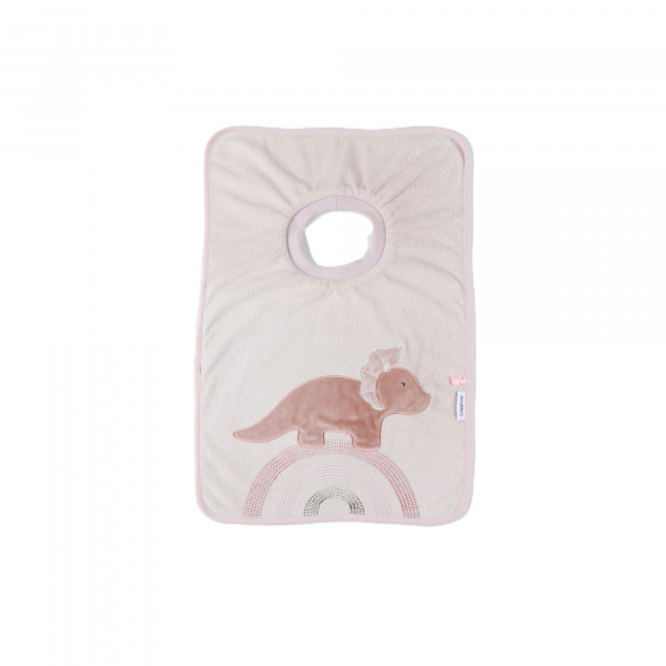 Bavoir bébé dinosaure rose popsie gigi et louli Noukies