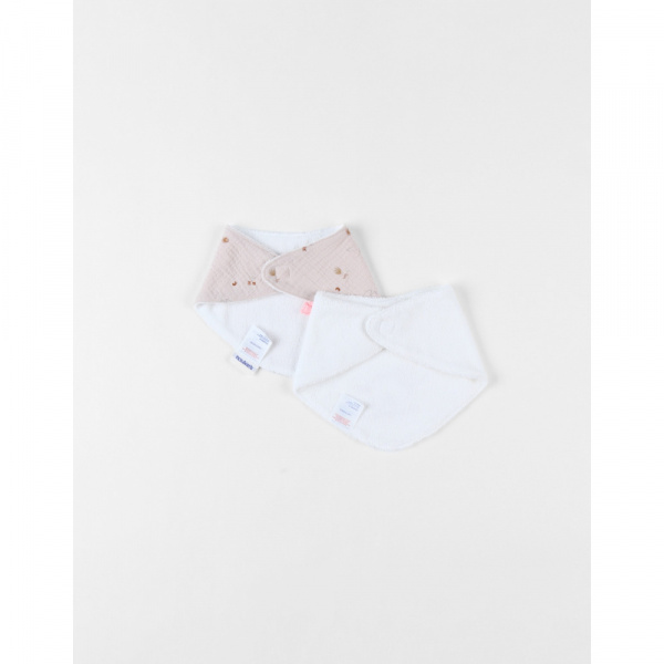 Lot de 2 bavoirs bandana comlombes du bonheur Noukies