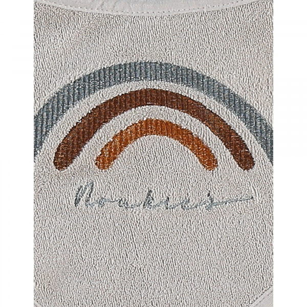 Lot de 2 bavoirs bandana dinosaure et arc en ciel Noukies