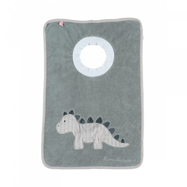 Bavoir bébé dinosaure vert Noukies