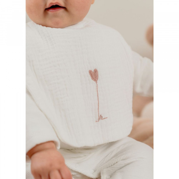 Lot de 3 bavoirs, mousseline de coton bio et éponge Noukies