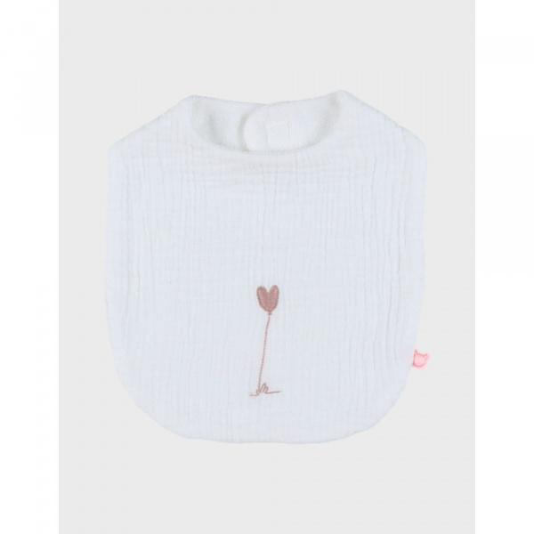 Lot de 3 bavoirs, mousseline de coton bio et éponge Noukies