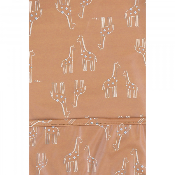 Bavoir tablier ocre motif girafe Noukies
