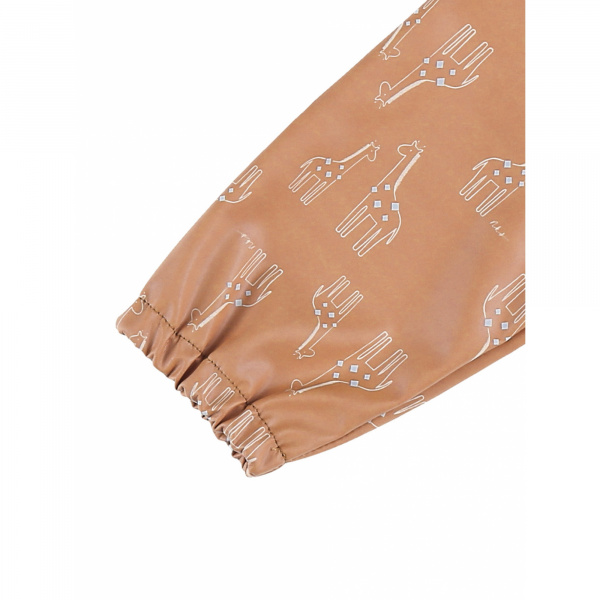 Bavoir tablier ocre motif girafe Noukies