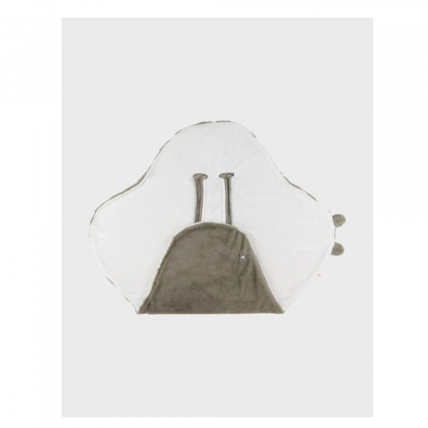 Couverture promenade fausse fourrure bébé kaki mix and match Noukies