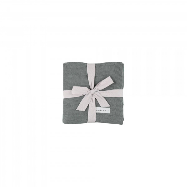 Couverture tricot 75 x 100 kaki mix and match Noukies