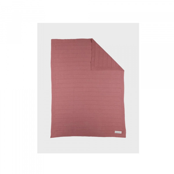 Couverture tricot bébé rouge 75 x 100 mix and match Noukies