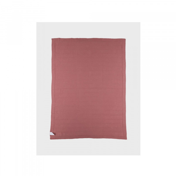 Couverture tricot bébé rouge 75 x 100 mix and match Noukies