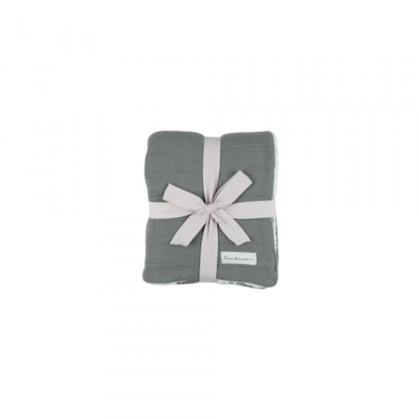 Couverture tricot bébé kaki avec sherpa 75x100 mix and match Noukies