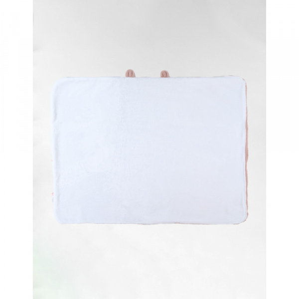 Couverture bébé 75 x 100 cm poil long ouatiné rose - mix and match Noukies