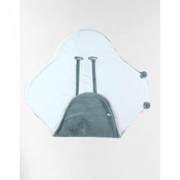 Couverture promenade poil long bleu - mix and match Noukies