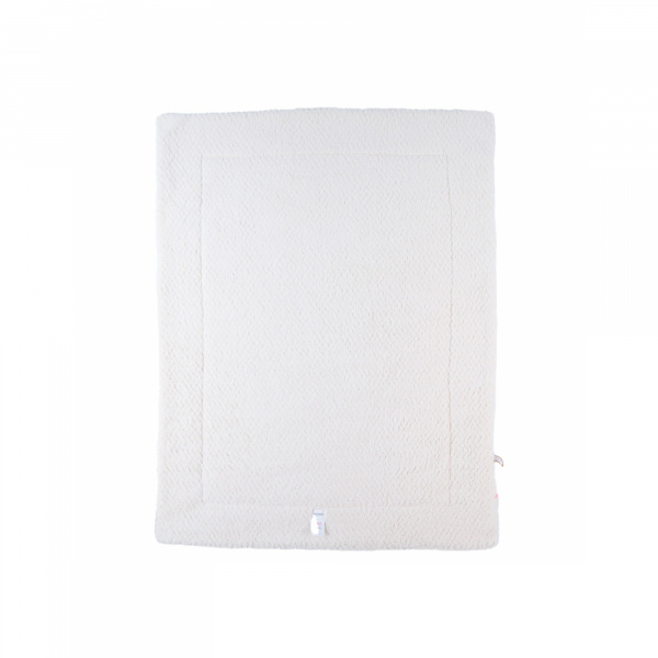 Couverture en mousseline et sherpa colombe du bonheur 75 x 100 cm bali, moka & snow Noukies