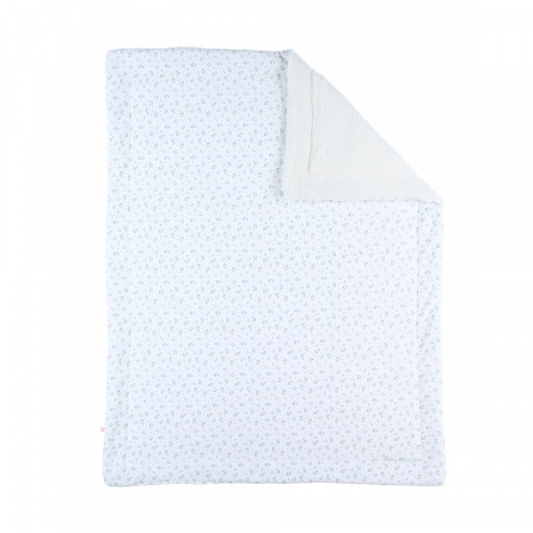 Couverture bébé 75 x 100 cm ouatiné jersey sherpa romance - mix and match Noukies