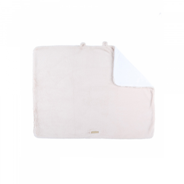 Couverture bébé 75 x 100 cm poil long beige - mix and match Noukies