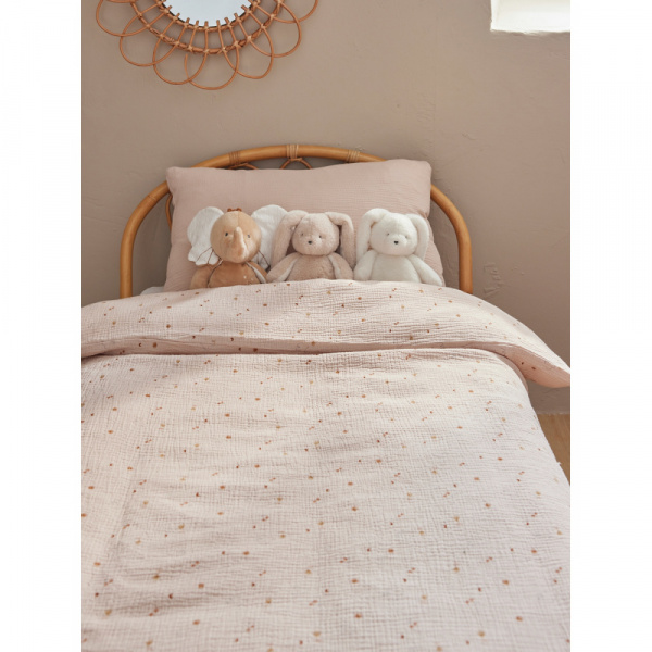 Housse de couette bali, moka & snow 100 x 140 cm Noukies