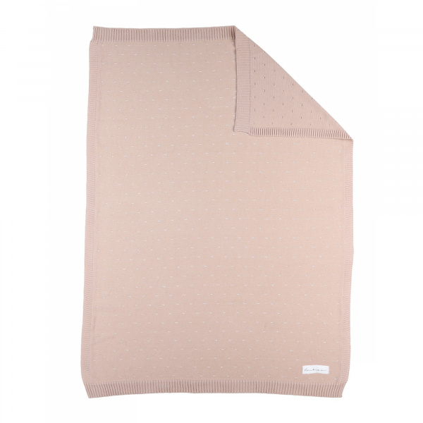 Couverture en tricot 75x100cm powder pink - mix and match Noukies