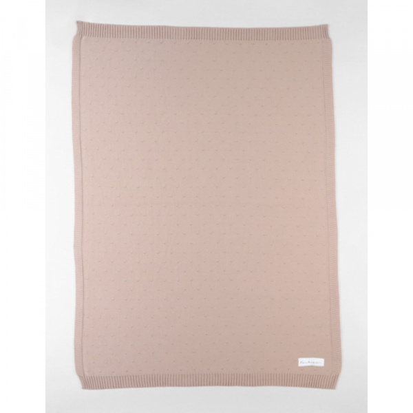 Couverture en tricot 75x100cm powder pink - mix and match Noukies