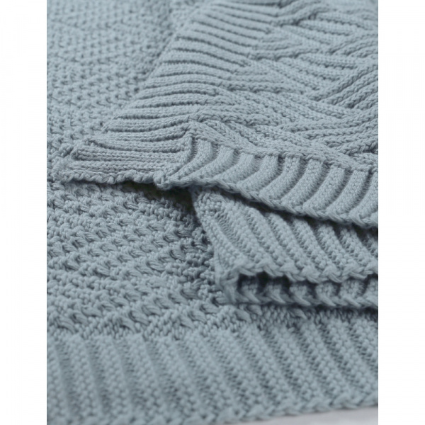 Couverture en tricot 75x100cm ice blue - mix and match Noukies