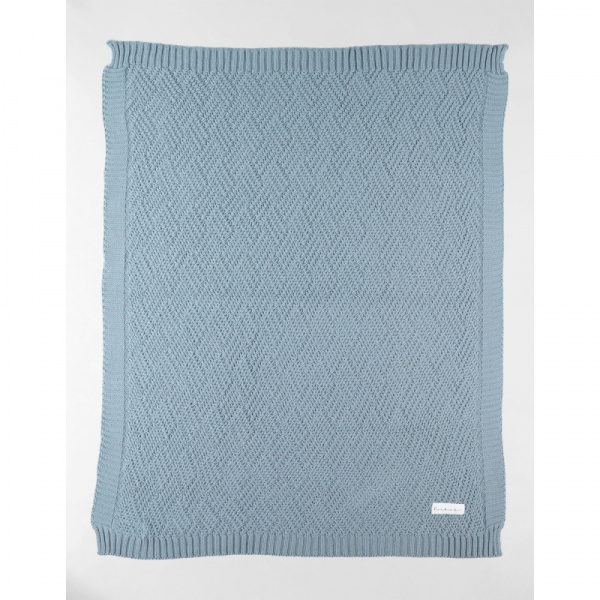 Couverture en tricot 75x100cm ice blue - mix and match Noukies