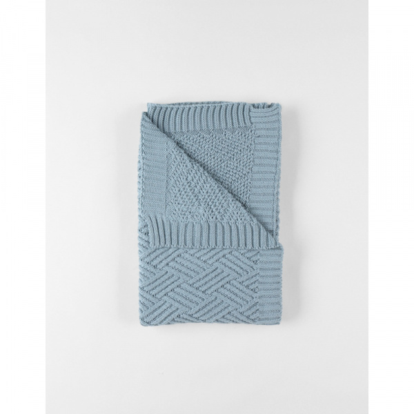 Couverture en tricot 75x100cm ice blue - mix and match Noukies