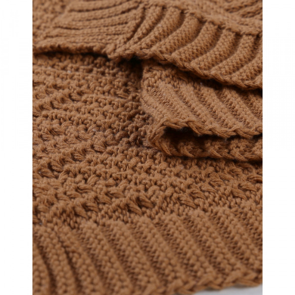 Couverture en tricot 75x100cm sweet caramel - mix and match Noukies