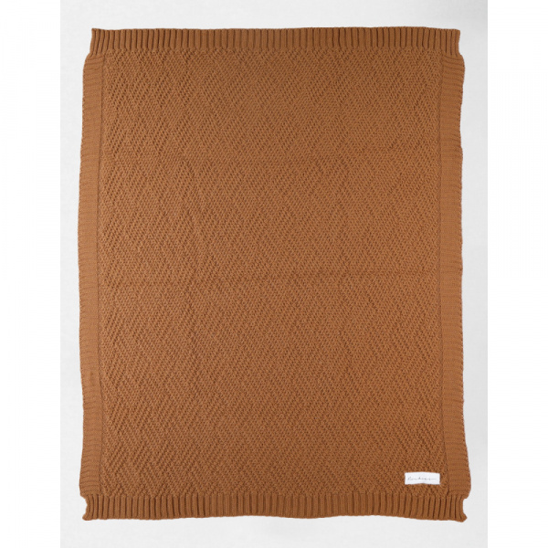 Couverture en tricot 75x100cm sweet caramel - mix and match Noukies