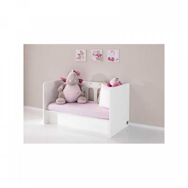 Lit bébé 60 x 120 cm aspen blanc Noukies