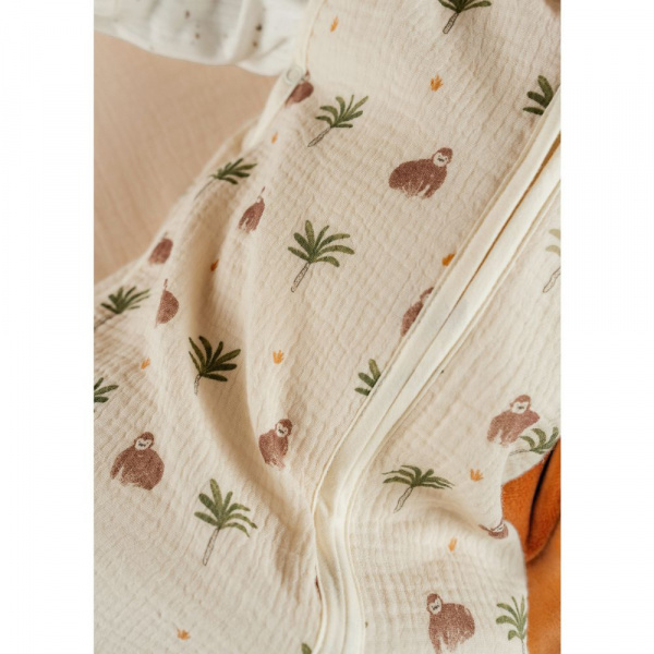 Gigoteuse été 70 cm mousseline de coton - cute gorilla Noukies