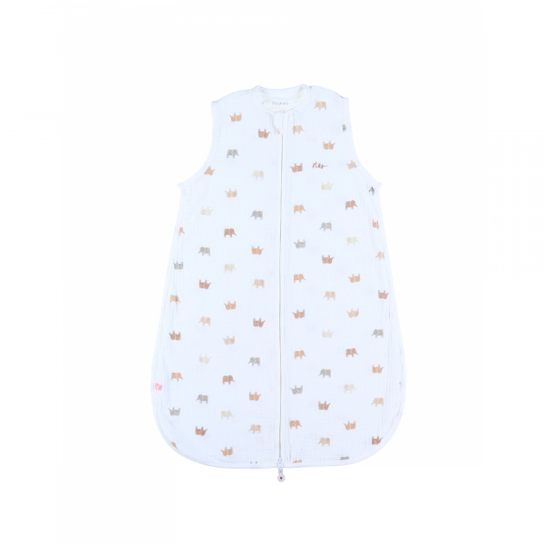 Gigoteuse été 70cm mousseline - elephants Noukies