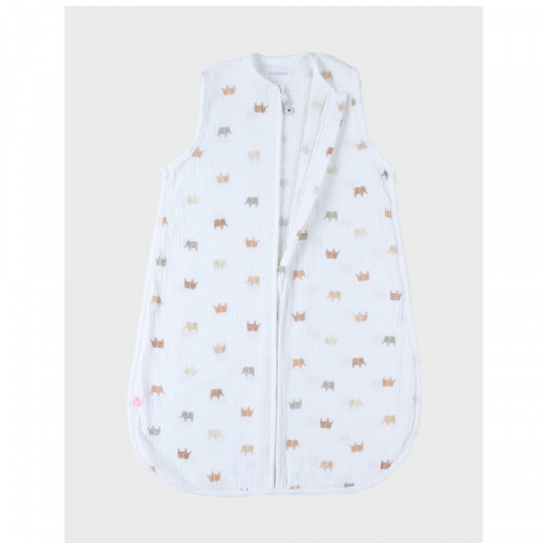 Gigoteuse été 70 cm en mousseline de coton - elephants Noukies