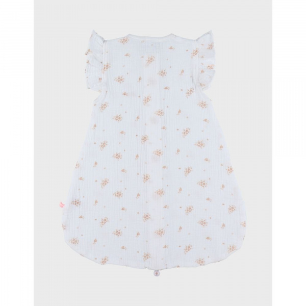 Gigoteuse 50cm , mousseline de coton bio, 0-3 mois - fleurs d'antan Noukies