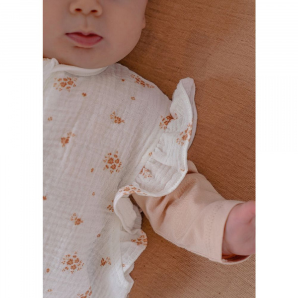 Gigoteuse 100cm, mousseline de coton bio, 6-24 mois - fleurs d'antan Noukies