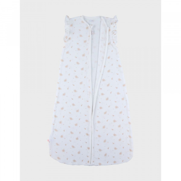 Gigoteuse 100cm, mousseline de coton bio, 6-24 mois - fleurs d'antan Noukies