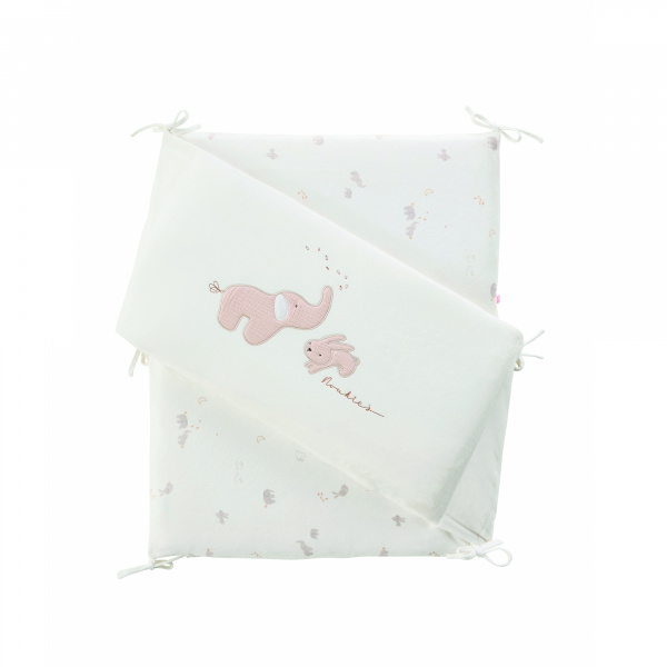 Tour de lit en veloudoux bali, moka & snow Noukies