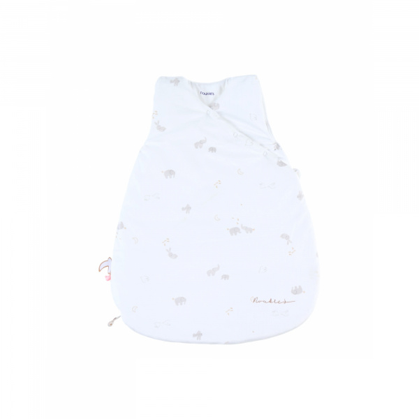 Gigoteuse 50 cm en veloudoux bali, moka & snow Noukies