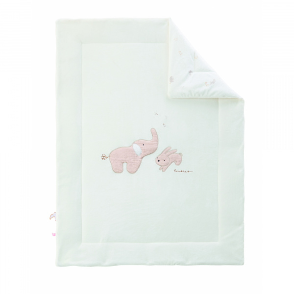 Couverture en veloudoux 75 x 100 cm bali, moka & snow Noukies