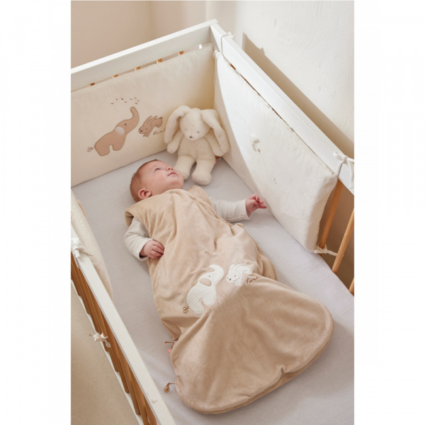 Gigoteuse 70cm en veloudoux bali, moka & snow Noukies