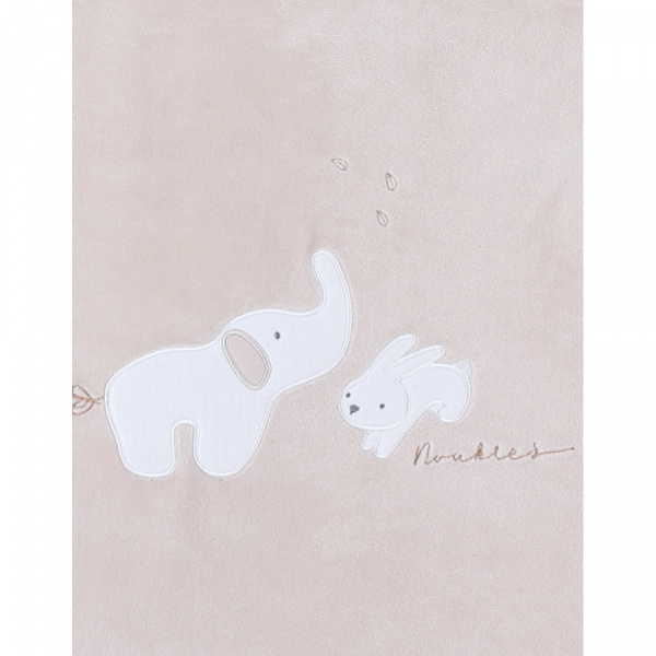 Gigoteuse 70cm en veloudoux bali, moka & snow Noukies