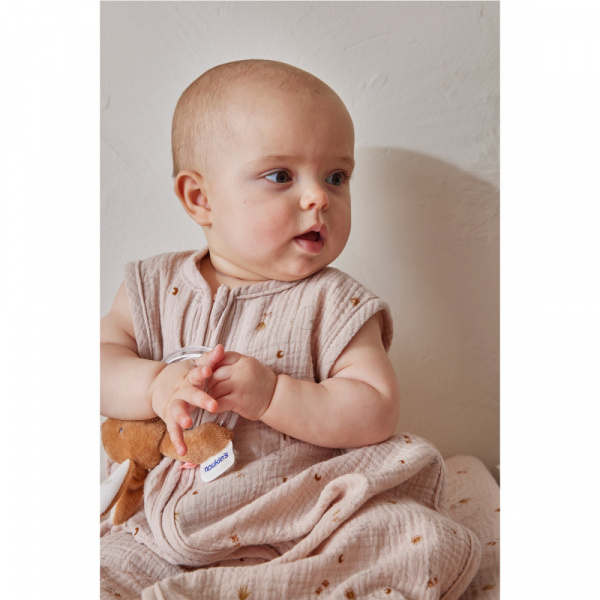 Gigoteuse 70cm mousseline colombes du bonheur Noukies