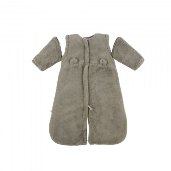 Gigoteuse bébé 70cm fausse fourrure kaki mix and match Noukies